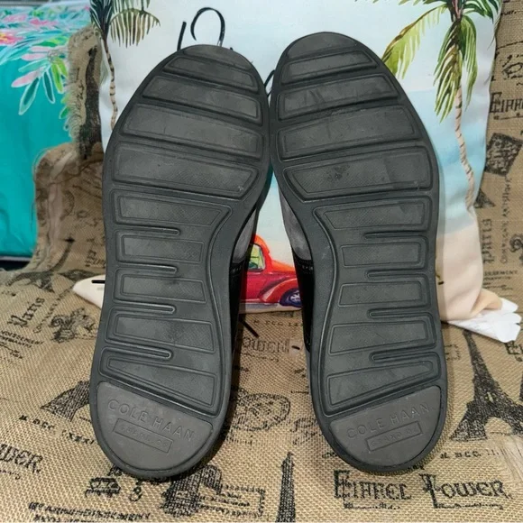 Cole Haan Men'S Oxford Grand Grey Suede Black Leather Shoes Size 12 - Picture 10 of 12